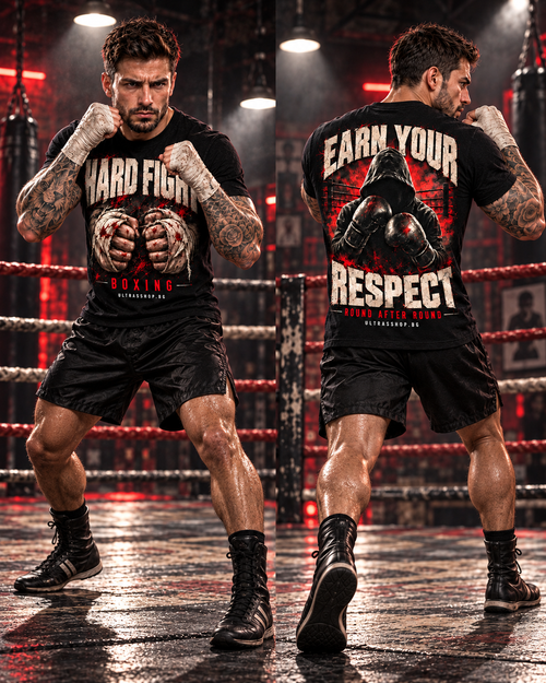 HARD FIGHT BOXING – изглед отпред и отзад върху модел
