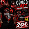 HOOLIGAN комплект черна тениска Fighter и колан с емблема за 20 евро – рекламна визуализация