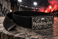 Черен текстилен колан HOOLIGANS с метална тока